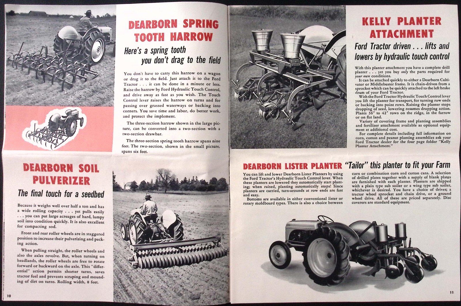 1948 Dearborn Farm Equipment for Ford Tractors Dealer Brochure