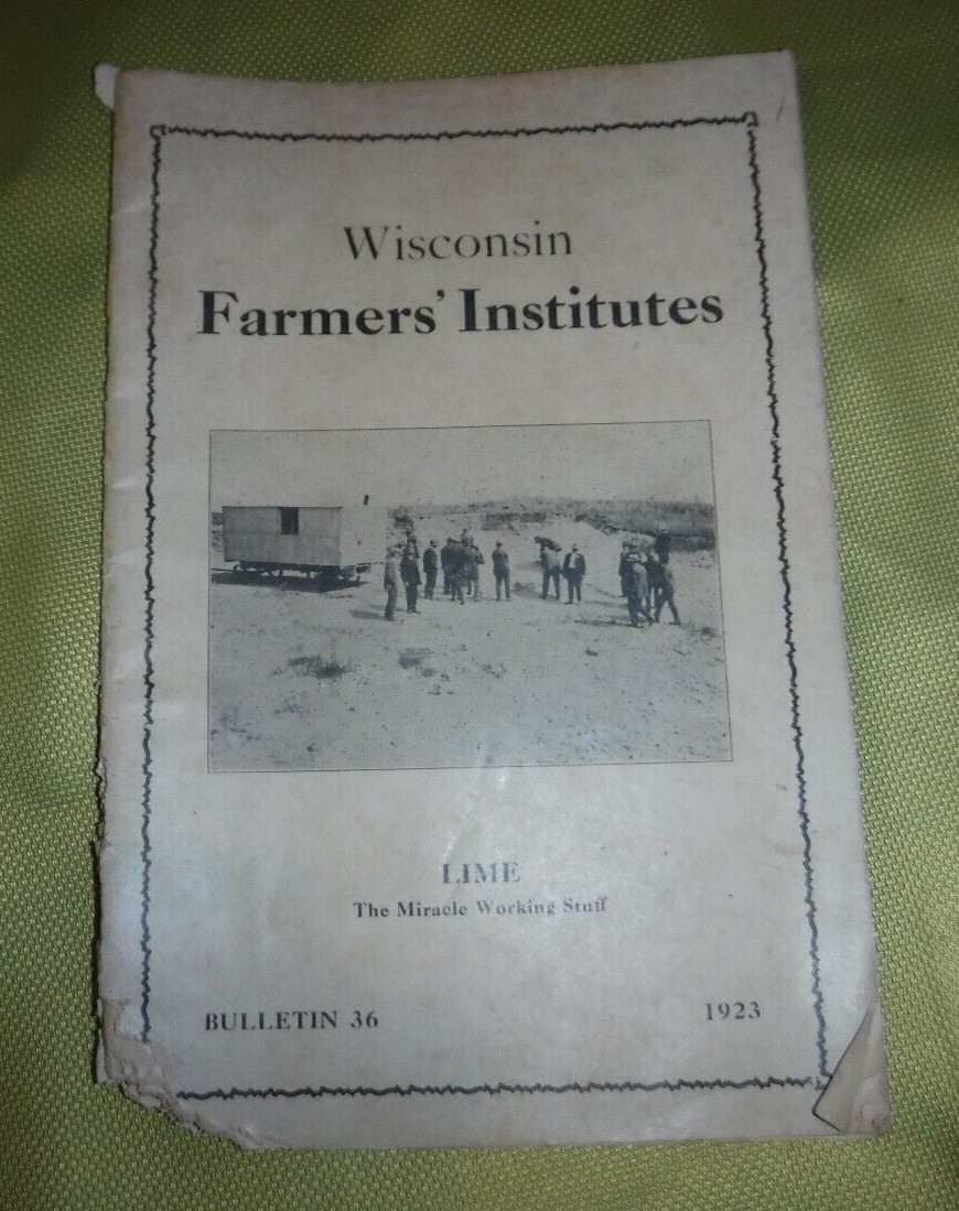 1923 WISCONSIN FARMERS INSTITUTES BULLETIN 16 HANDBOOK OF AGRICULTURE