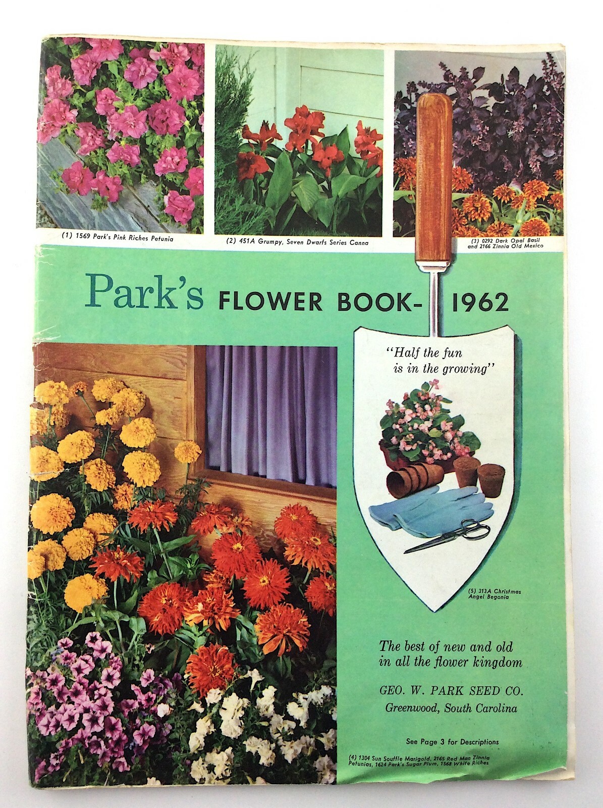 Parks Flower Book 1962 Greenwood South Carolina Garden Seed Catalog Q364