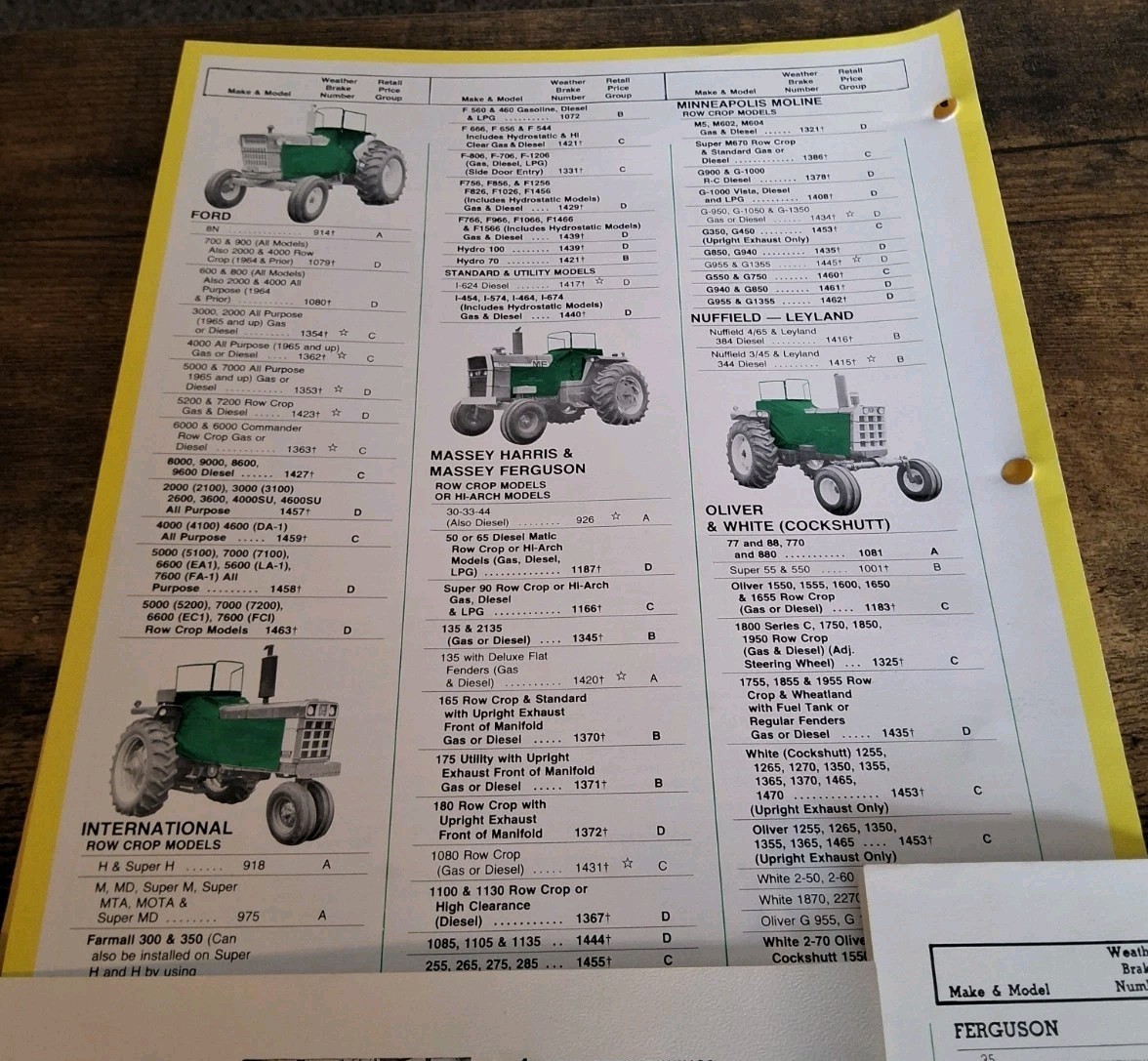 Hinson Weather Brake Tractor Heater Brochures And Price List