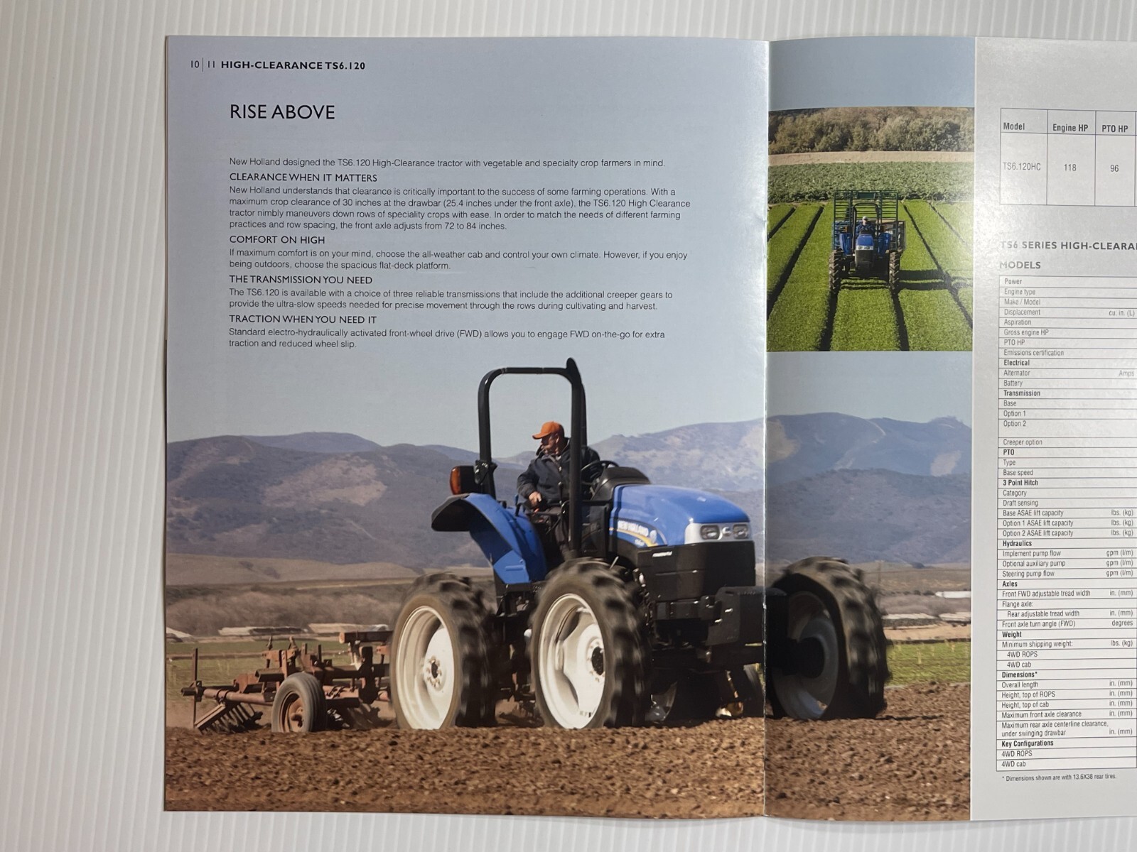New Holland TS6 Series Tractors Sales Brochure *Showroom Book* (90 to 115 PTO)