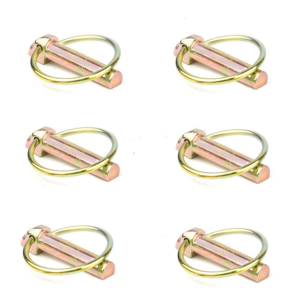 6 PCS 7/16 Lynch Pin Assortment Kit Linch Pin with Ring Heavy Duty Lynch Pin for
