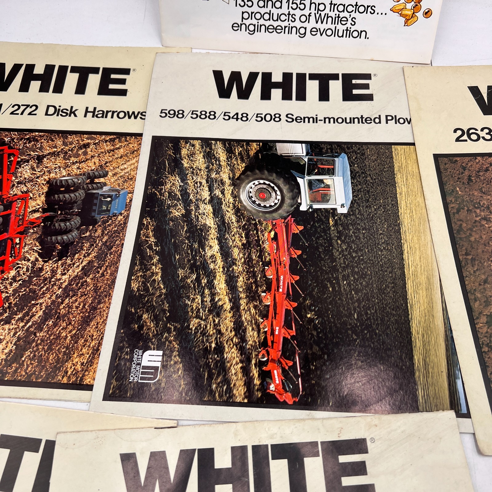 7 White Farm Tractor Equipment Brochure 4-180 Field Boss Disk Harrow Loader Plow