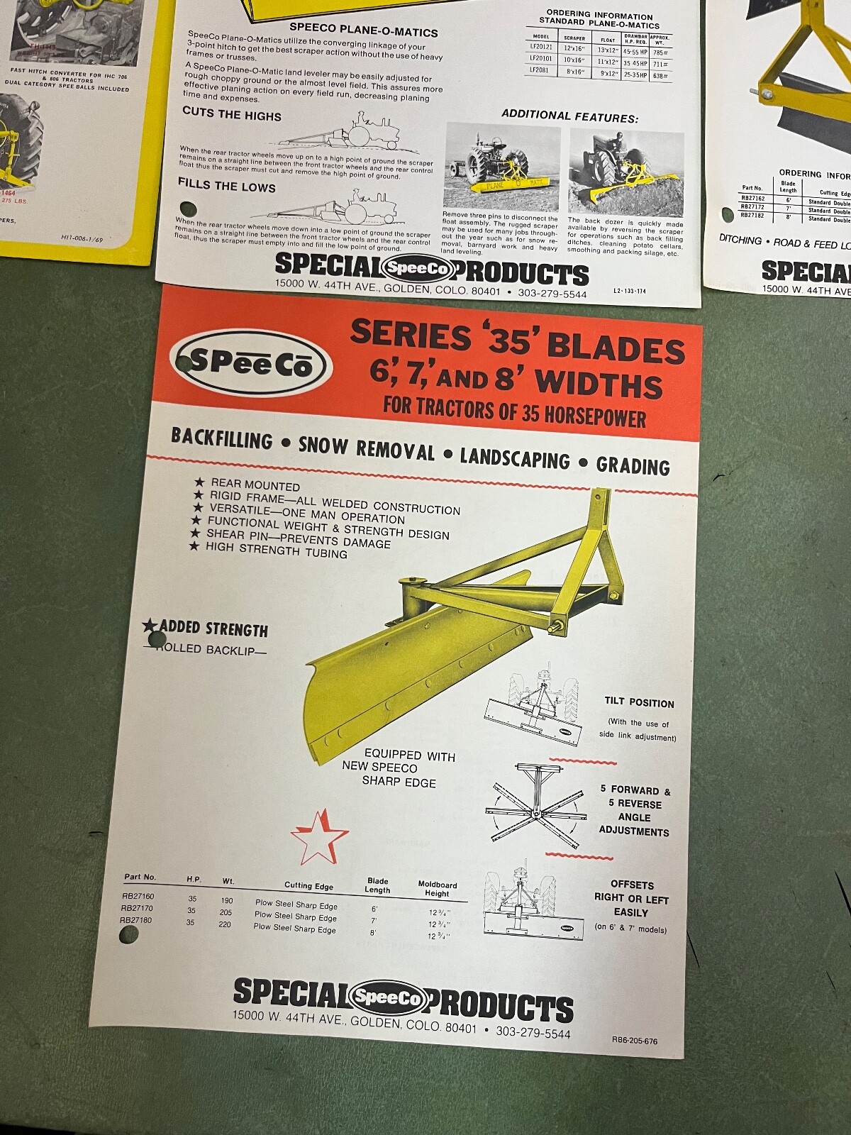 Collection Of SpeeCo Agriculture Equipment Advertising