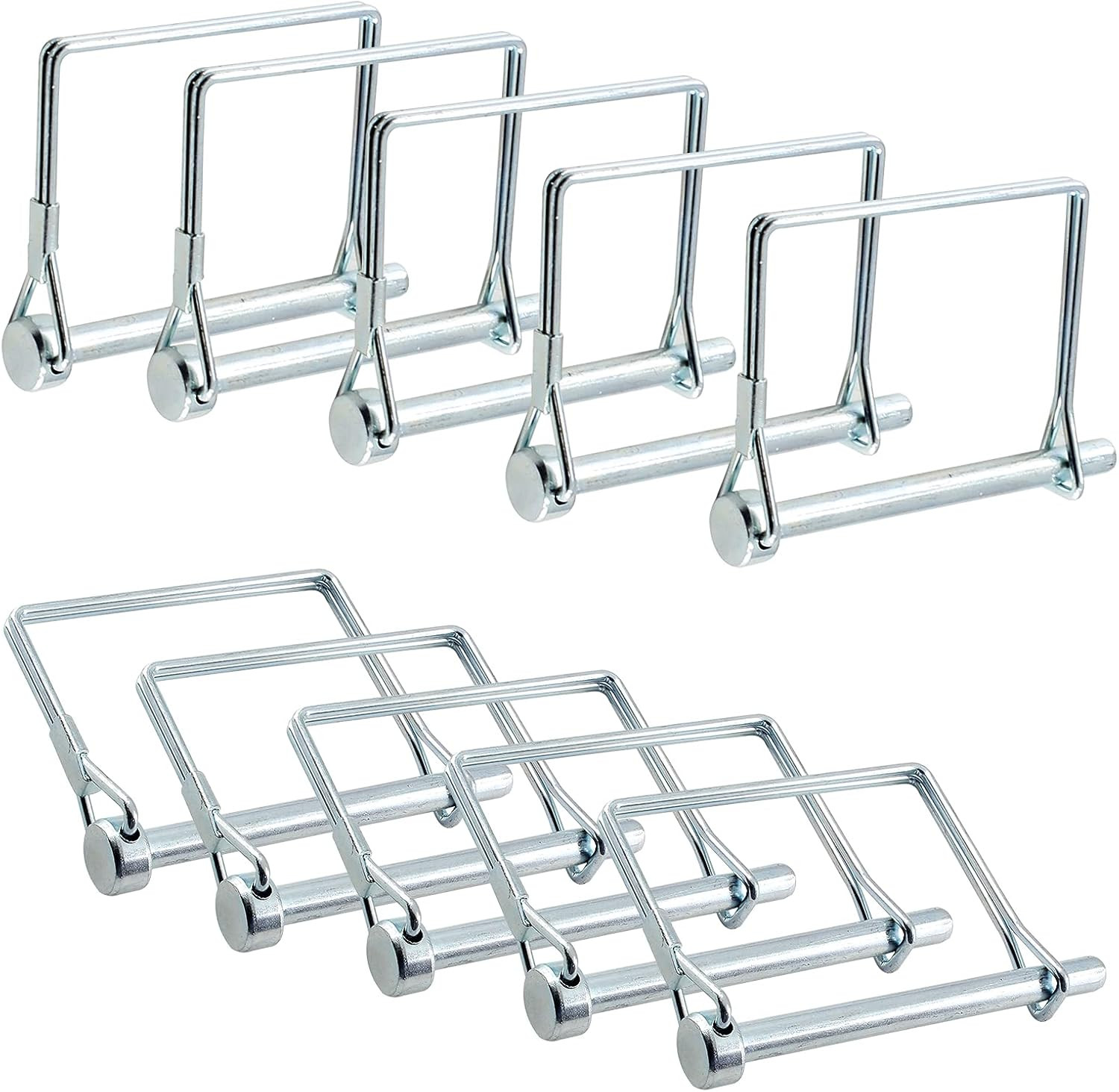 10 Pcs Square Shaft Locking Pin Safety Coupler Pin 1/4 Inch Wire Lock Pin for Tr