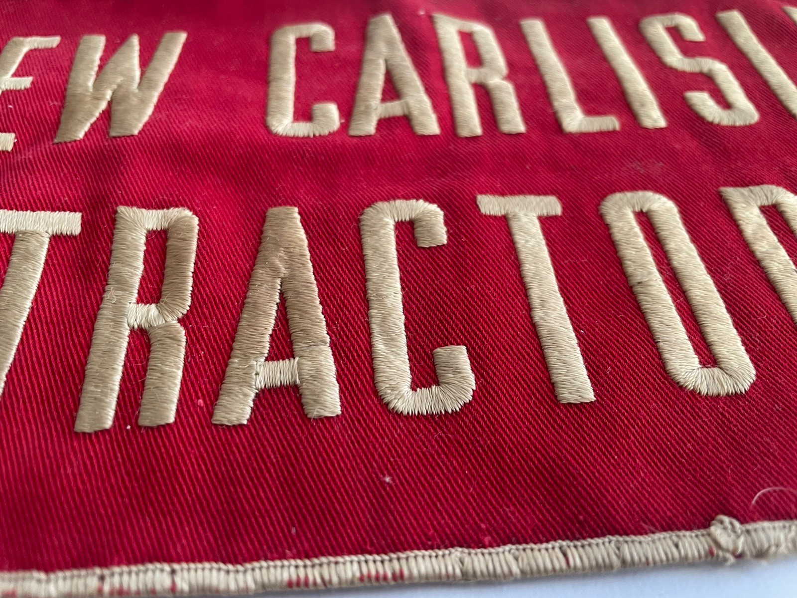 Vintage New Carlisle Tractor Ohio Large Embroidered Patch Sign