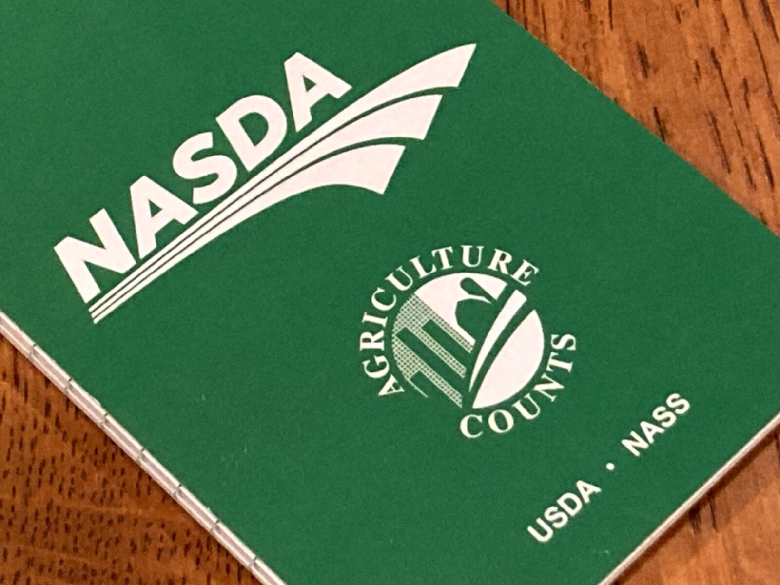 NASDA Agriculture Counts – USDA NASS Promotional Spiral Notepad