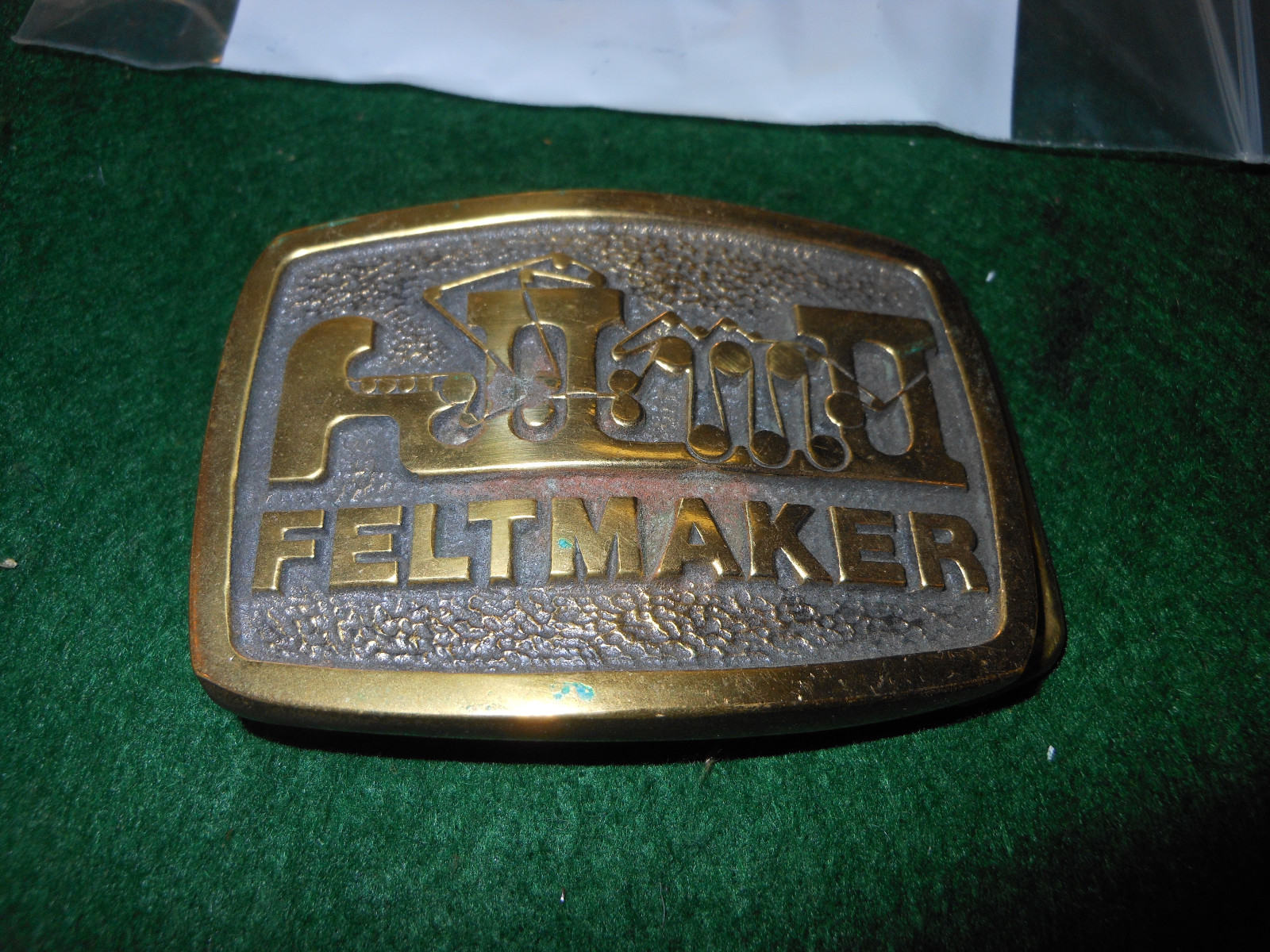 Vintage Metal Belt Buckle B.T.S FELTMAKER