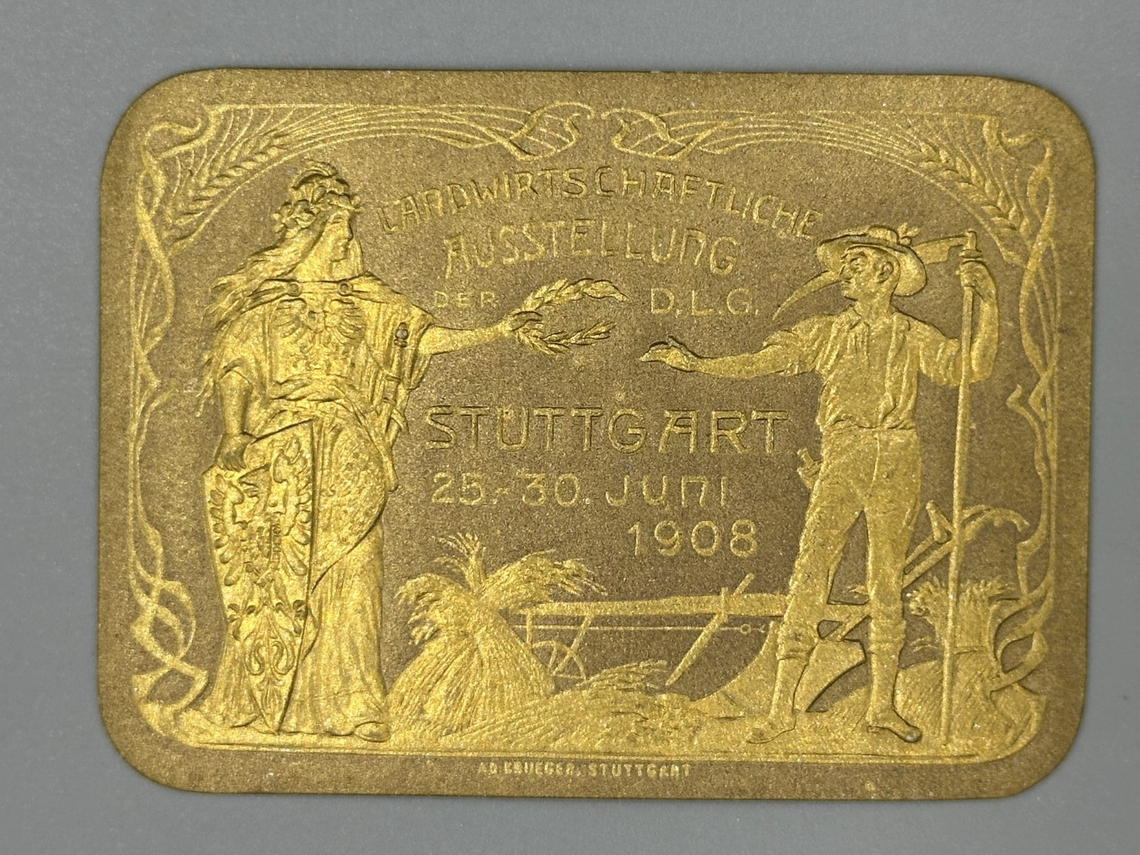 1902 MANNHEIM Germany FARM EXPO Agricultural Advertising POSTER STAMP Cinderella