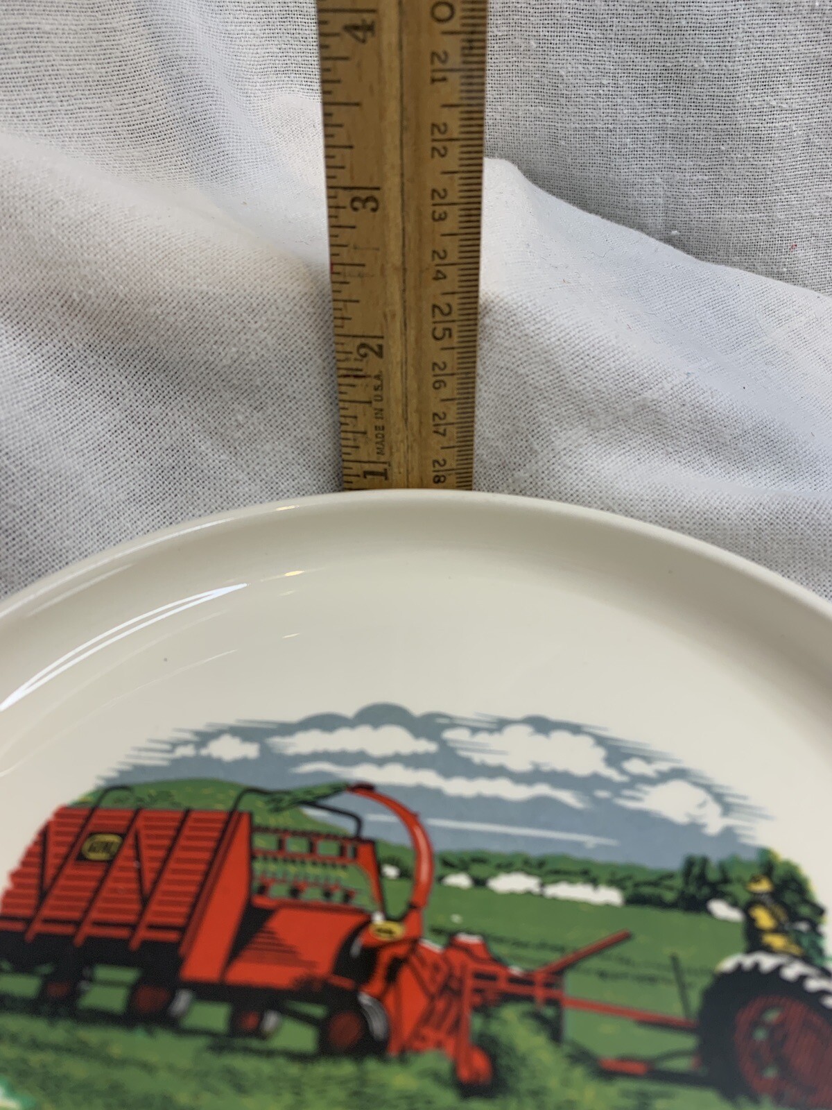 Gehl Dish 100 Anniversary Nuts Candy Ashtray 1959 White Ceramic Farm Scene