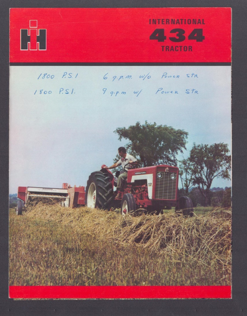 Advertsing Brochure IH International 434 Tractor