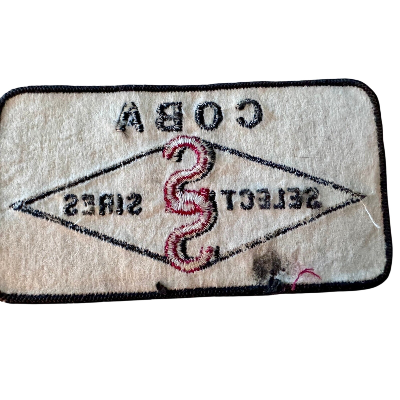 Vintage COBA Select Sires Embroidered Workwear Uniform Patch 5 x 2.75