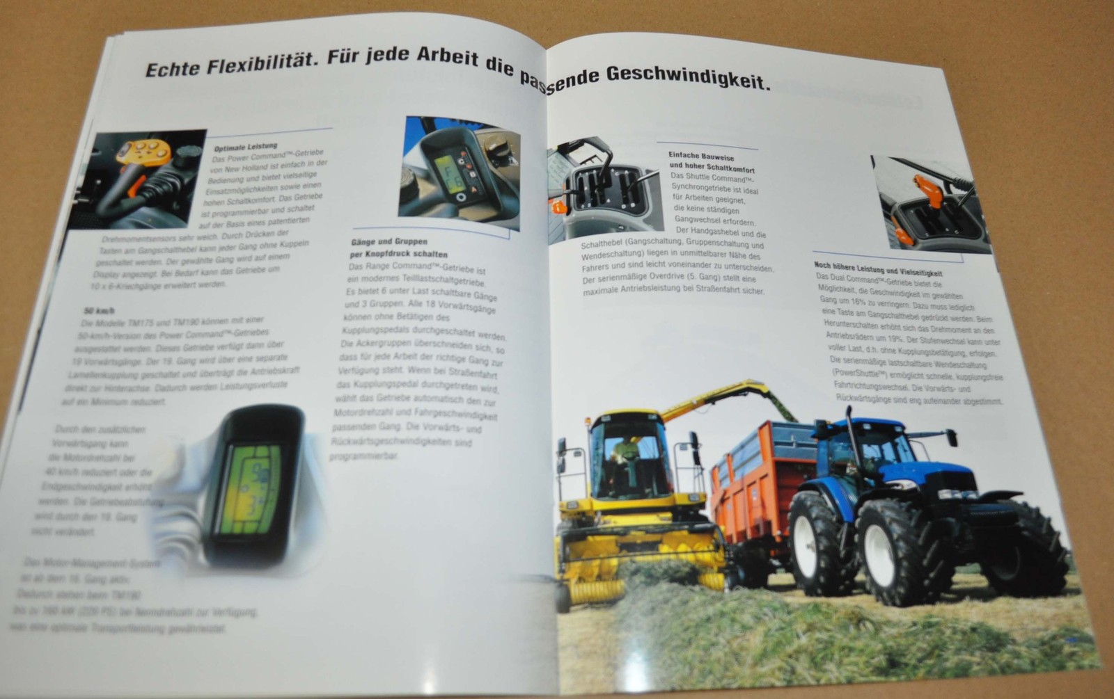 2002 New Holland TM120 TM130 TM140 TM155 TM175 TM190 Tractor Brochure Prospekt D
