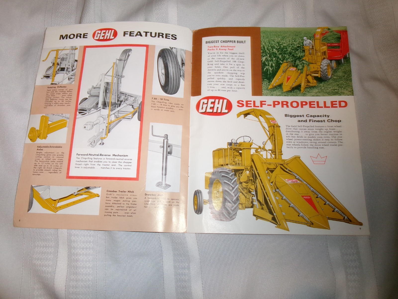Vintage Gehl 188 Chop-King Harvester Sales Brochure 1960s. L@@K!!