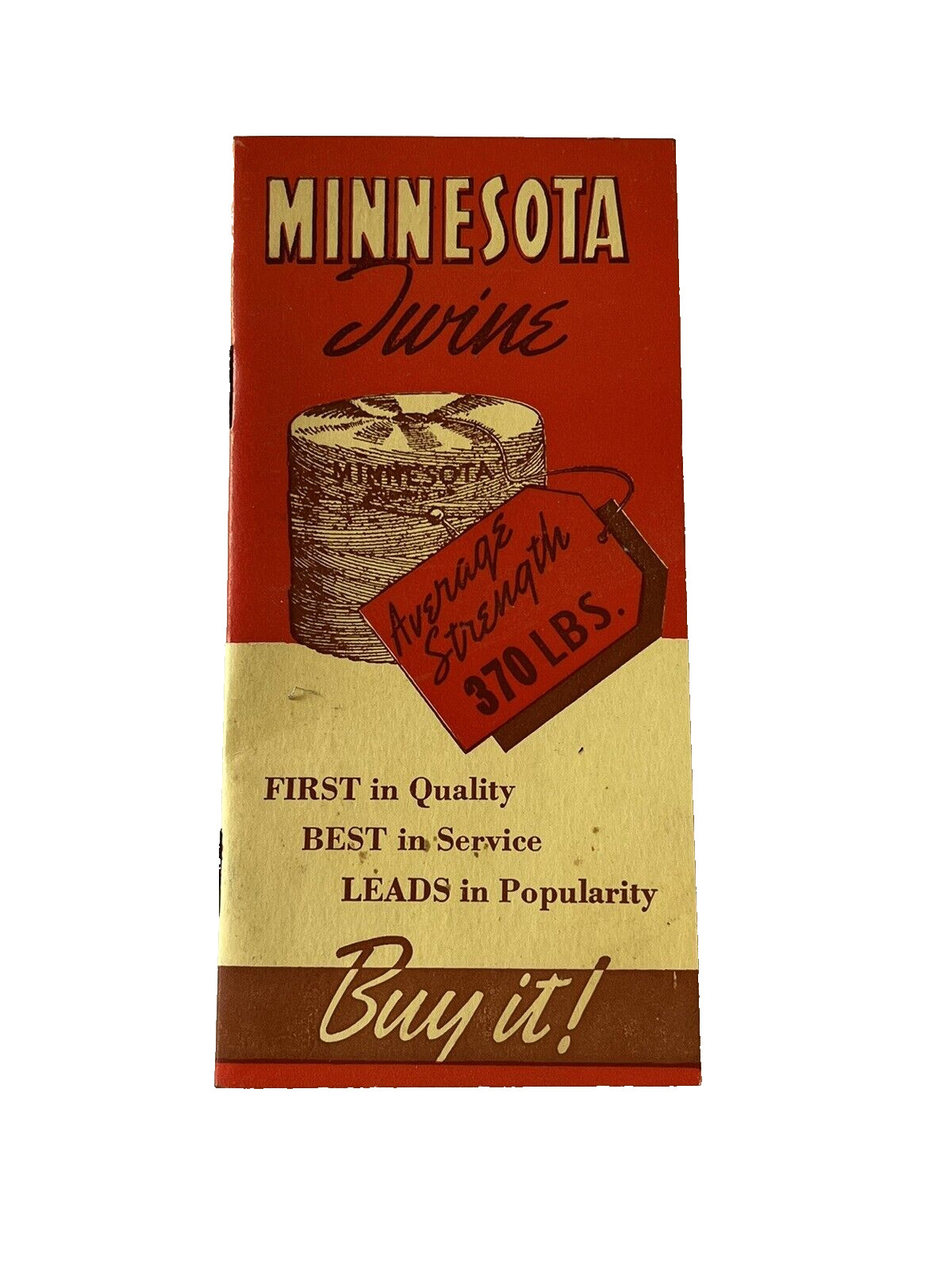Vintage Minnesota Twine Memo Pad Notebook Advertising Farm MN State Prison