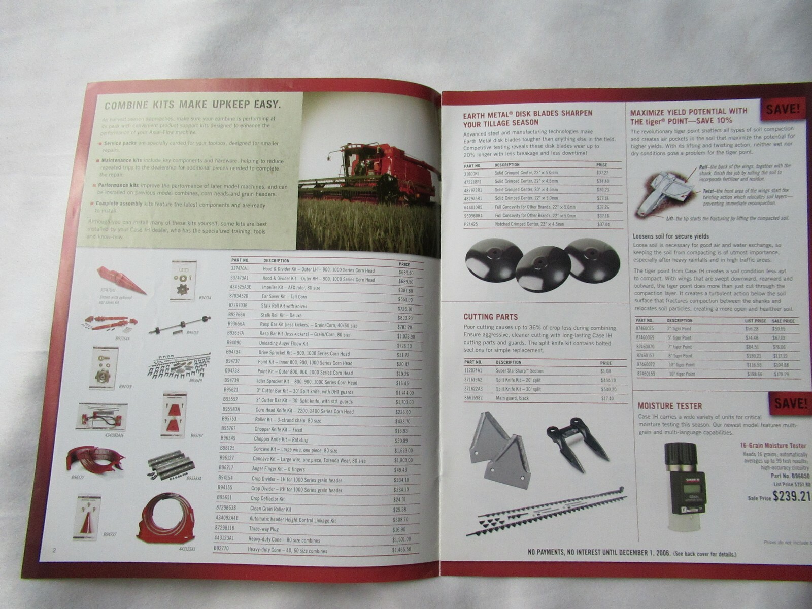 CASE CASEIH counterpart combine parts and accessories catalog brochure