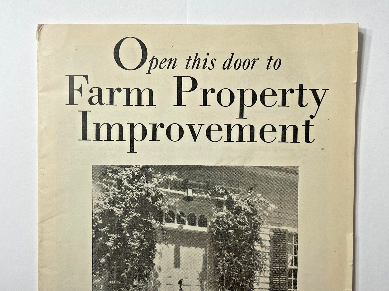 Antique 1935 Open This Door To Farm Property Improvement Booklet – Washington DC