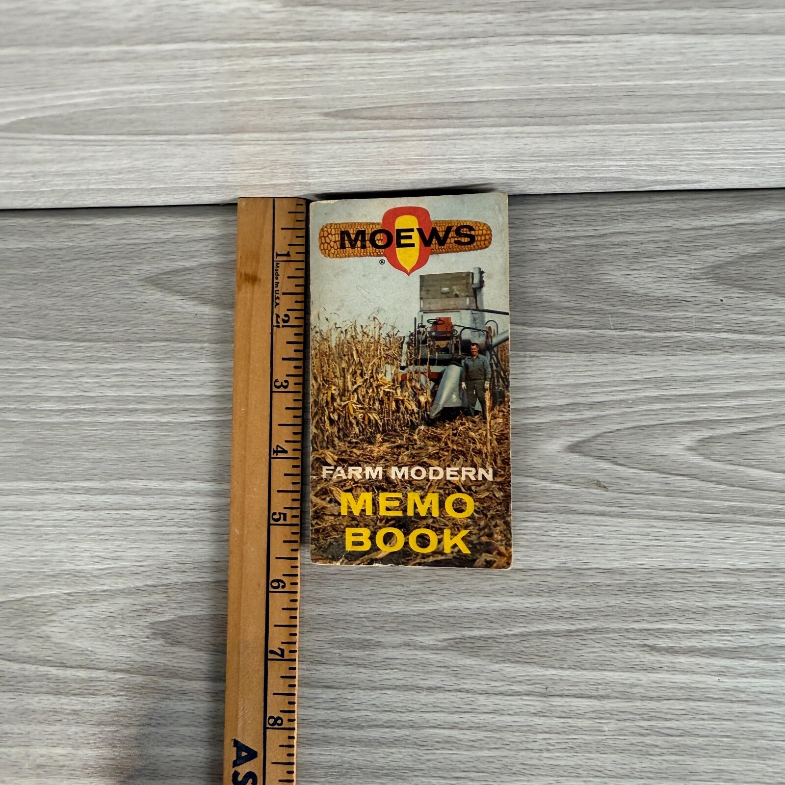 Vtg Notebook 1963 MOEWS Farm Modern Memo Ag Mini Booklet USED w/ WRITING