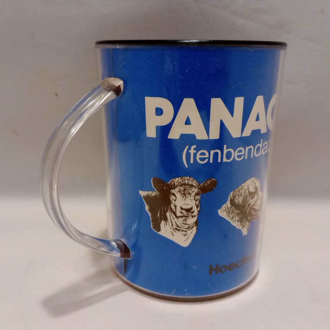 Vintage Panacur Dewormer Drug Rep Veterinary Advertising Plastic Mug