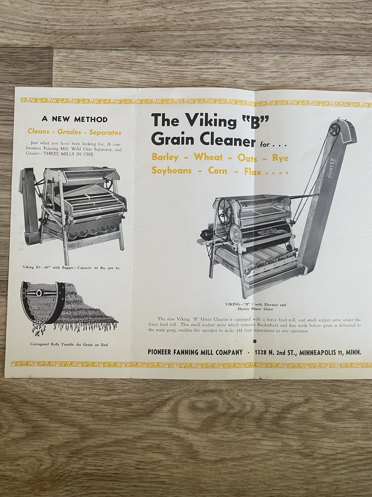 Vintage New Viking B Fanning Mill Co Sales Brochure Pioneer Fanning Minneapolis
