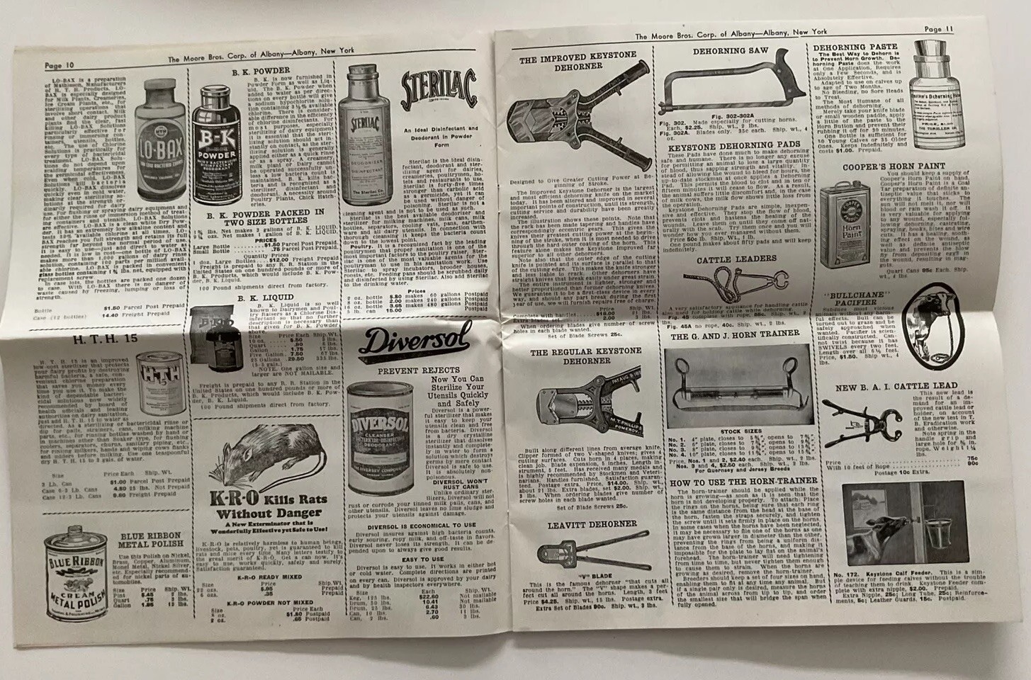 Vintage 1937-8 Dairy Supplies And Specialties Catalog Moore Bros. Albany NY