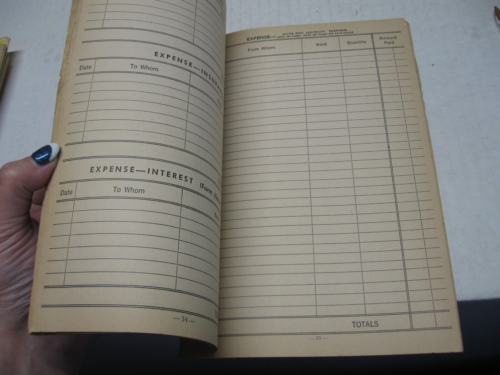 1953 Washington County Ohio Farm Account Book & Income Tax Record