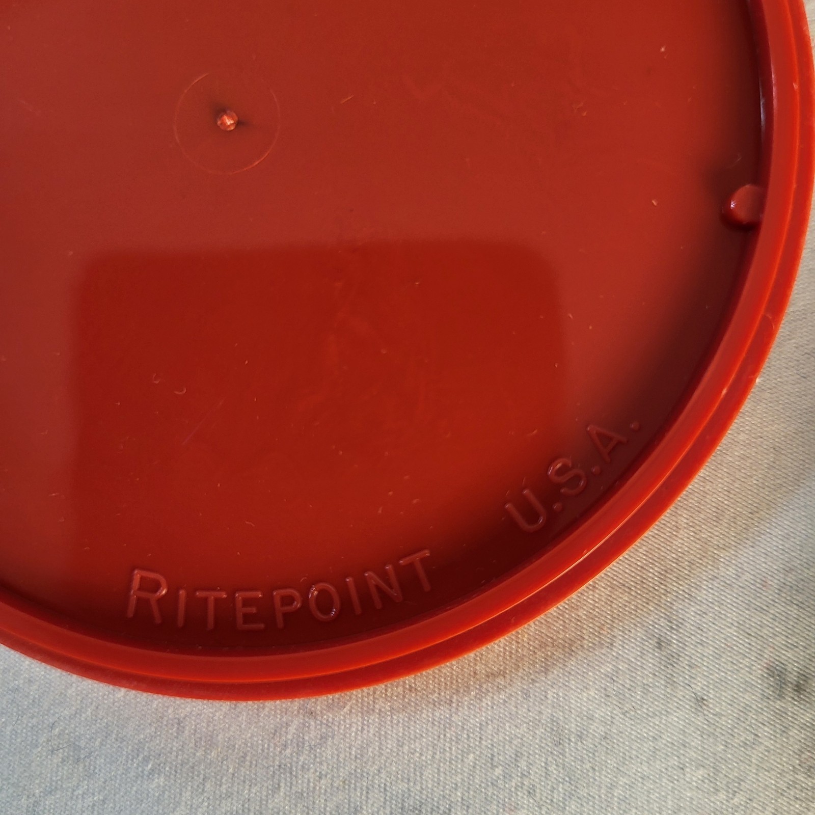 Vintage Thill Implement Ritepoint Plastic Coasters Red & Black