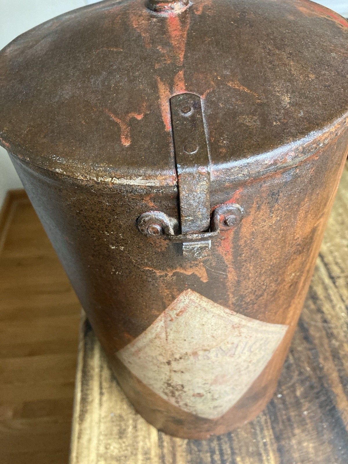 VERY RARE McCormick Twine Grain Binder Feeder Can 1800&rsquo;s Antique HARD TO FIND