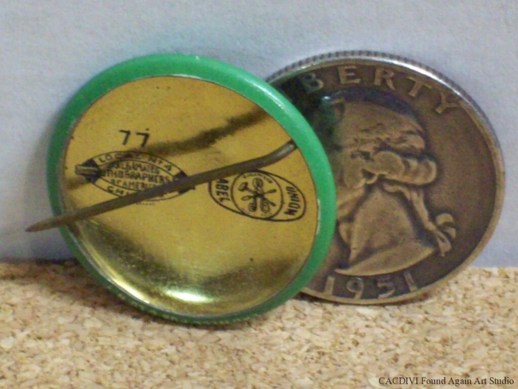 Garden Elf Pin Vintage Country Home Magazine Button Gardening Fairy Agri Club