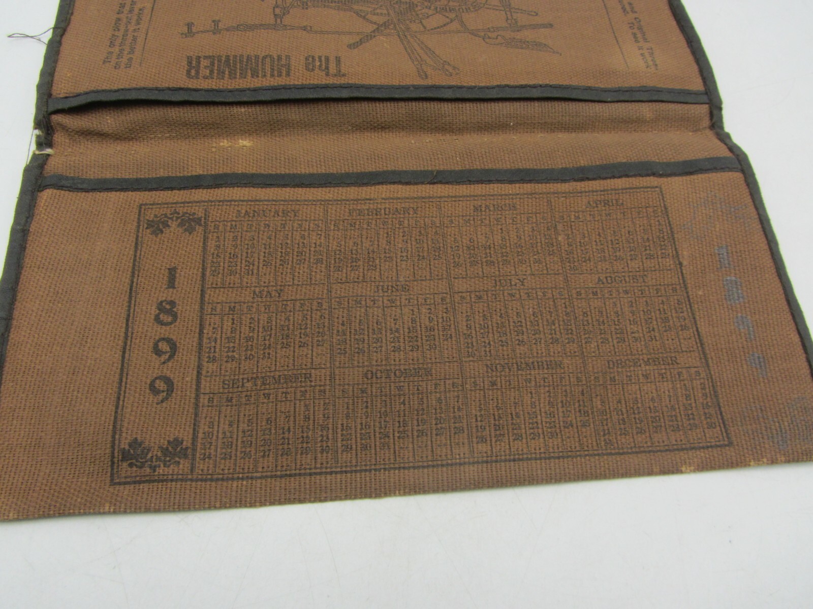 Vintage 1899 The Hummer Plow Folder Calendar Sattley Manufacturing Illinois
