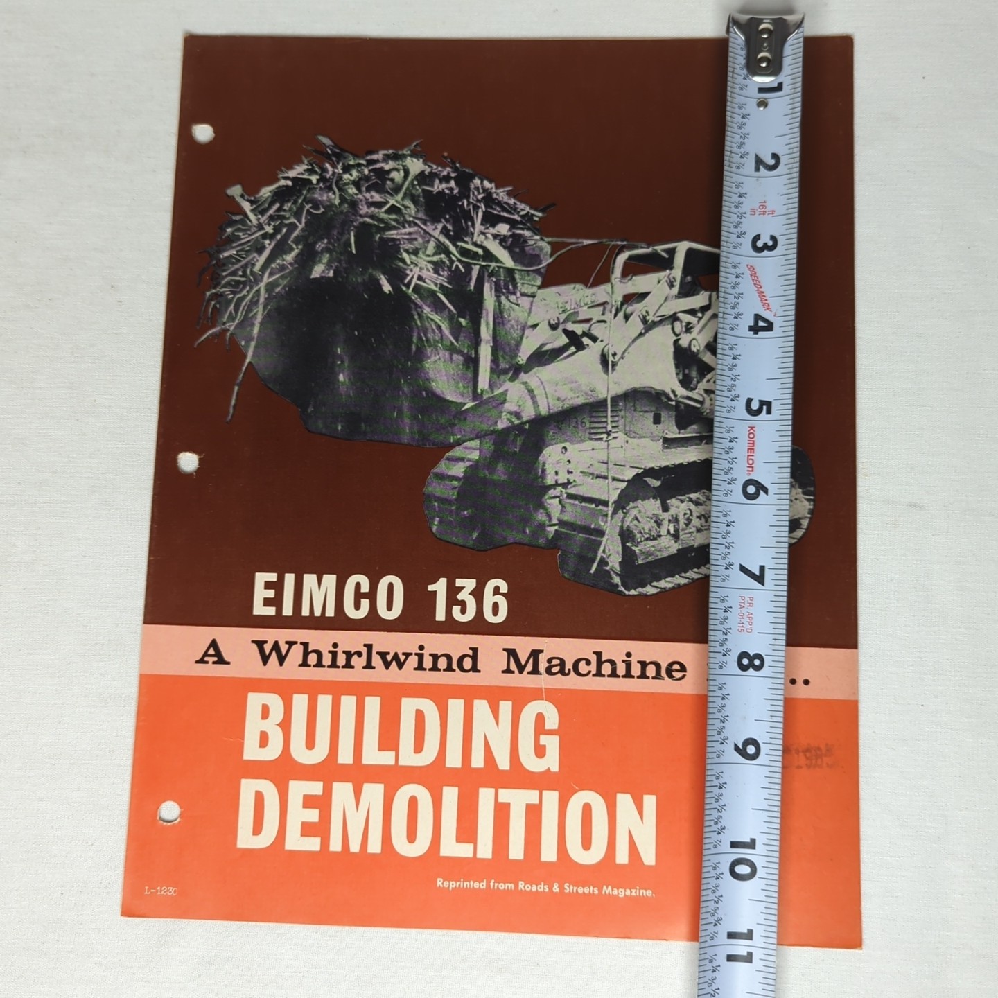 EIMCO 136 tractor dozer BUILDING DEMOLITION brochure