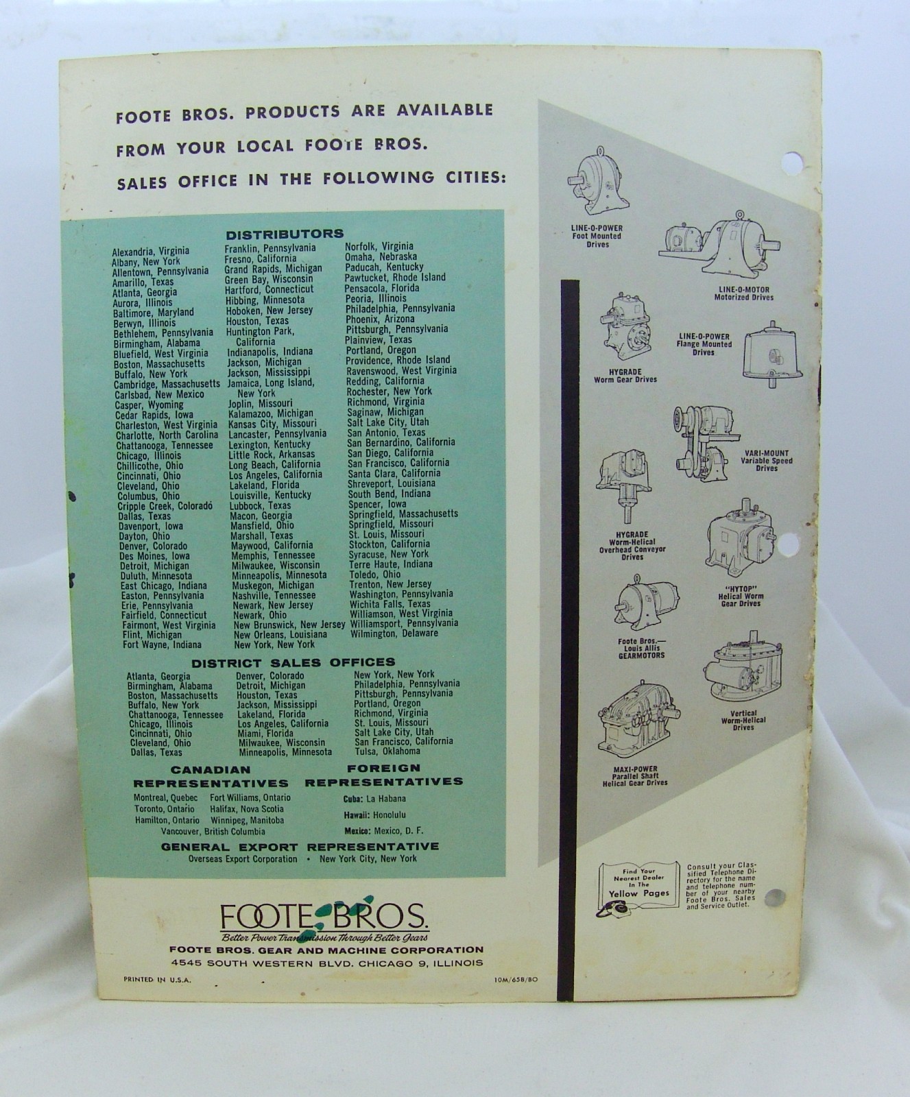 Foot Bros. Shaft Mounted Drives Catalog! – Circa 1950&rsquo;s! – NO RESERVE!