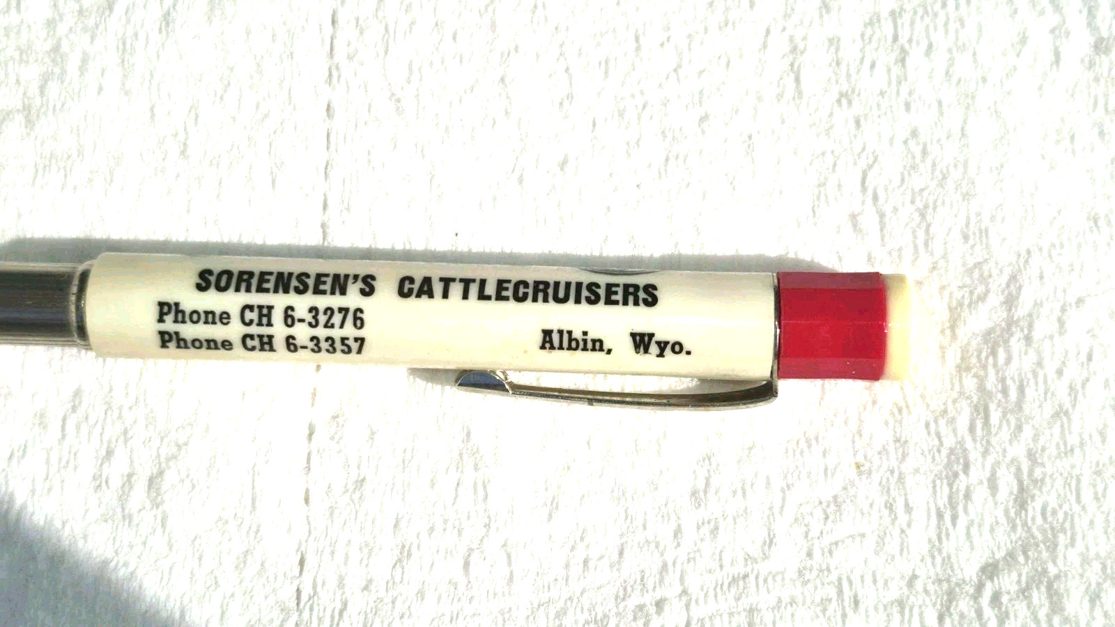 « Sorensen&rsquo;s CATTLECRUISERS * Phone CH 6-2276/3357 * Albin, Wyo. » Bullet Pen