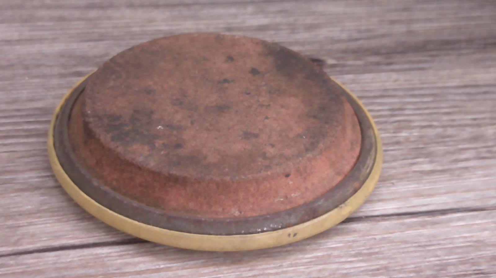 Waterloo milk co. Waterloo, Il. advertising sharpening stone large button shape