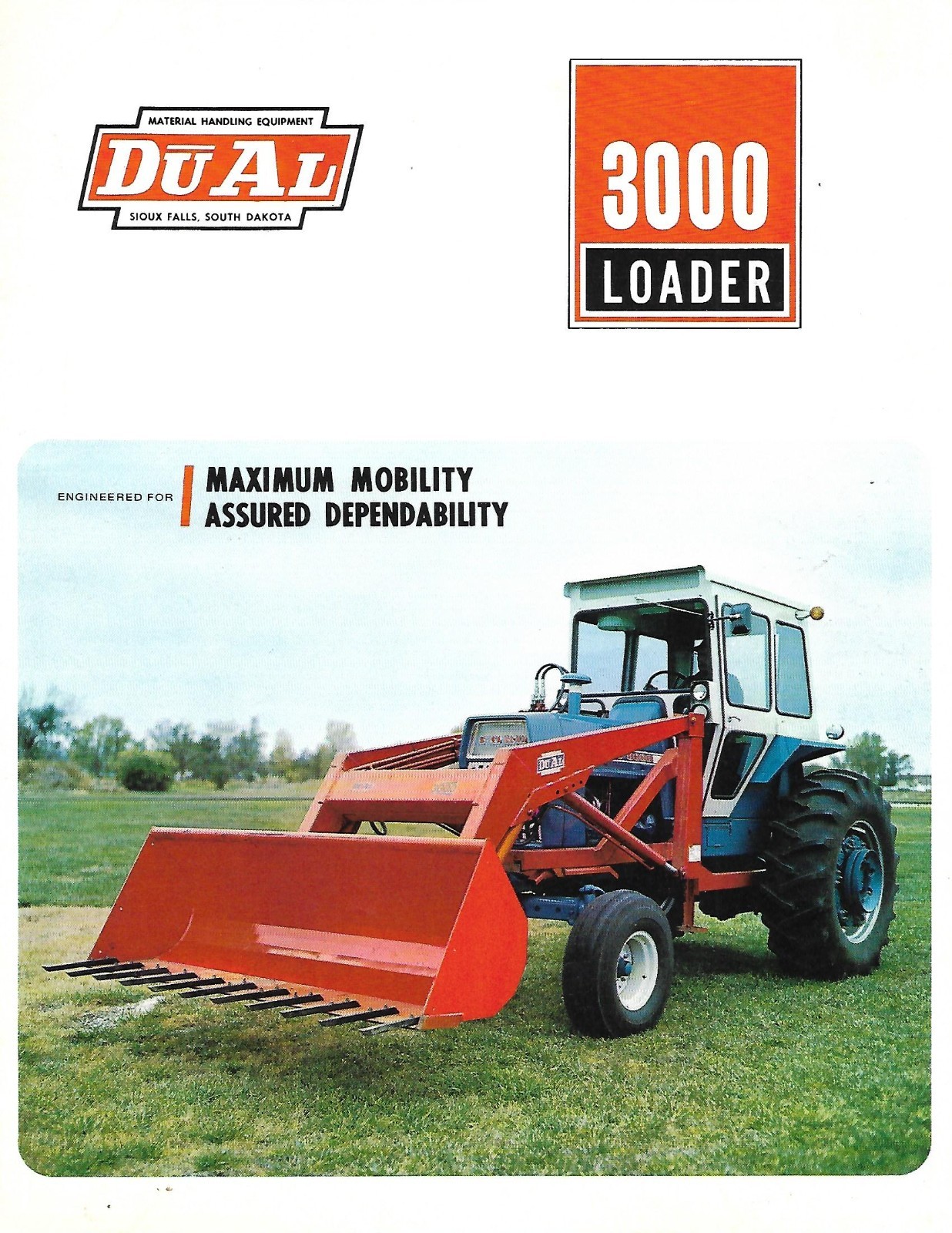 Farm Equipment Brochure – Du-Al – 3000 – Loader for Tractor – c1970 (F9490)