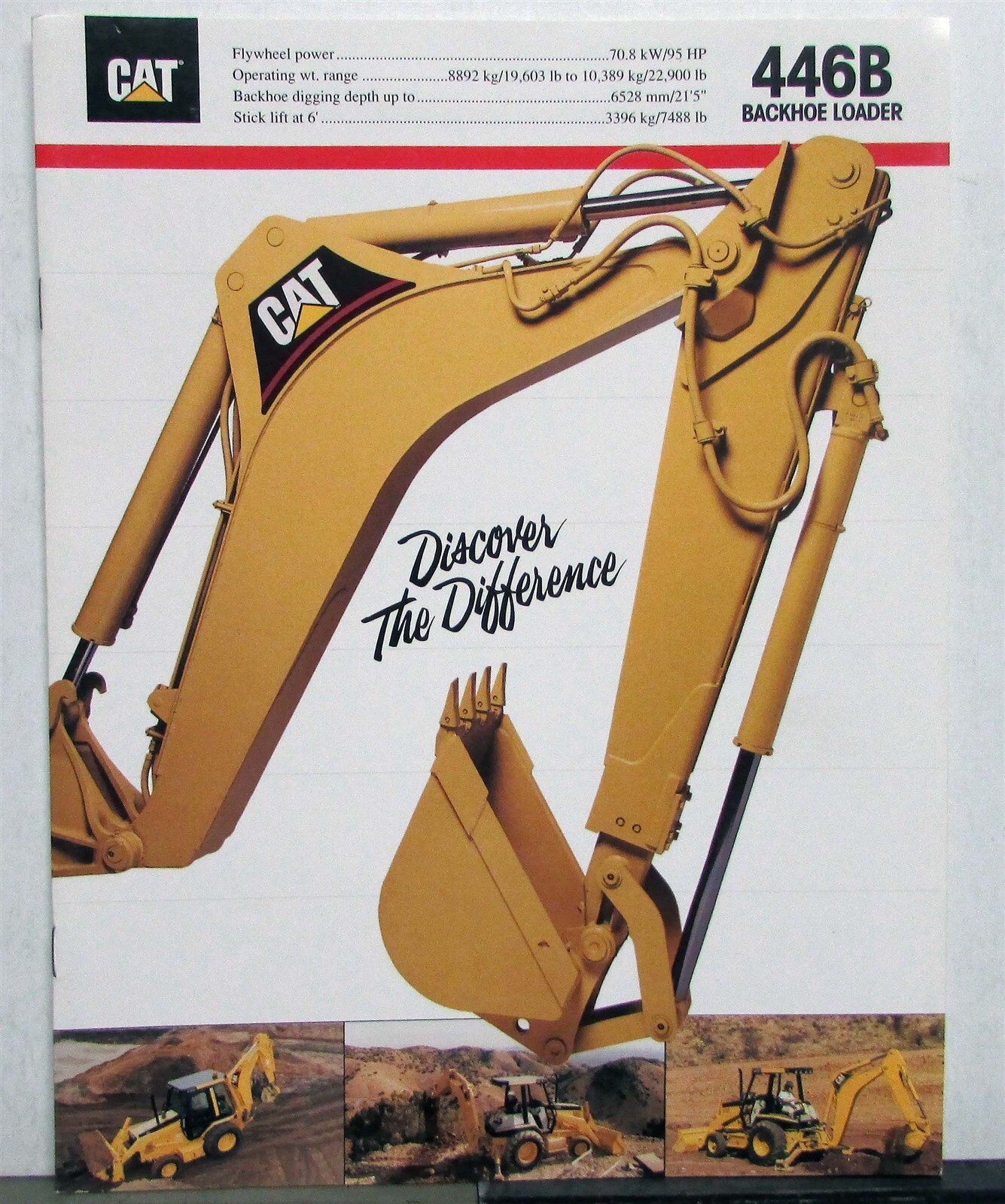 1994 Caterpillar 446B Backhoe Loader Construction Specs Sales Brochure