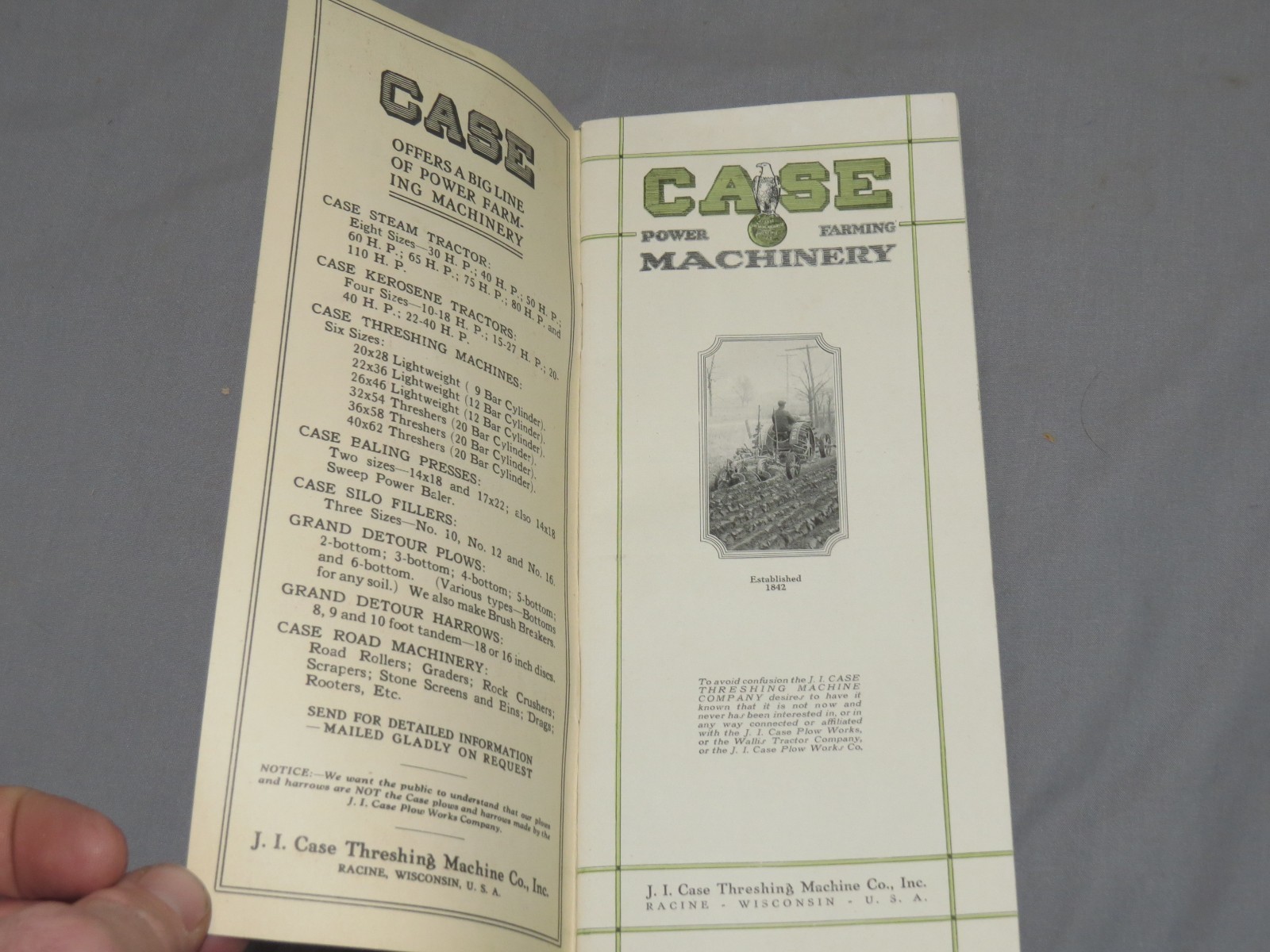 Vintage 1920&rsquo;s JI CASE Power Farming Machinery Tractor Full Line Catalog NICE!