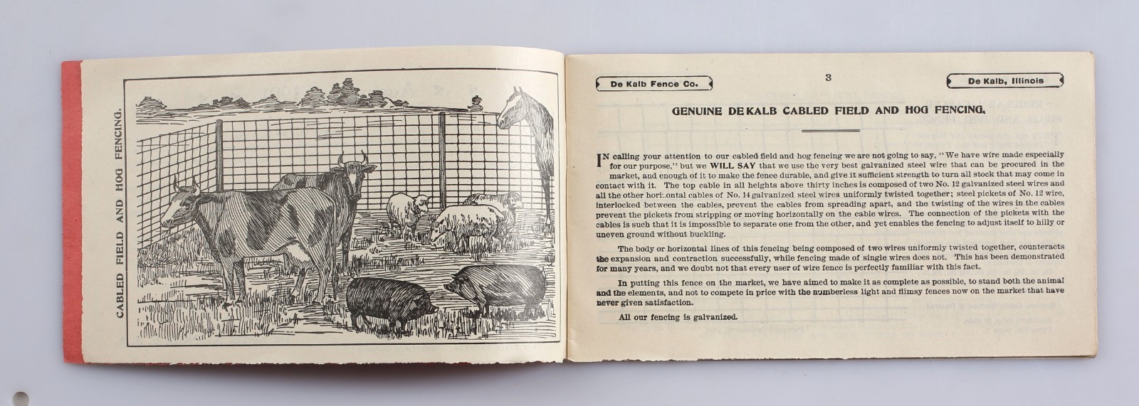 Rare Vintage 1901 De Kalb Fence Co. Catalog Illinois