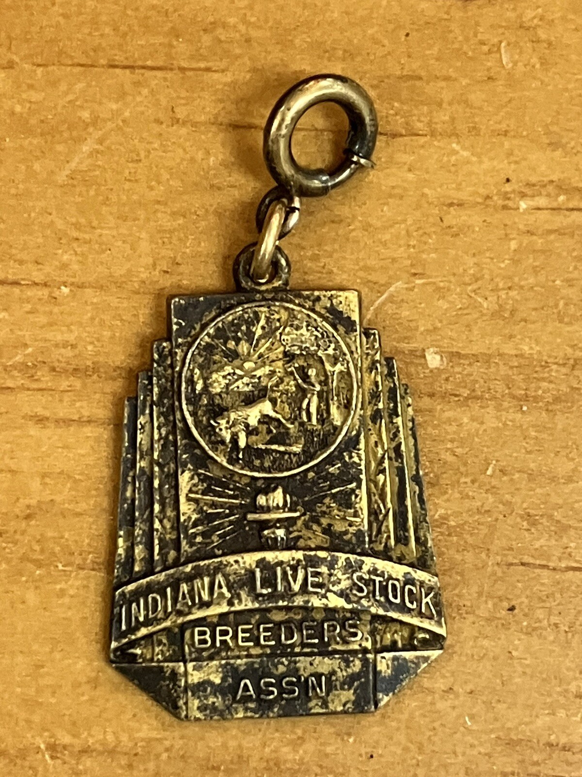 1944 Calf Club Indiana Livestock Breeders Cattle Sterling Silver Gold Tone