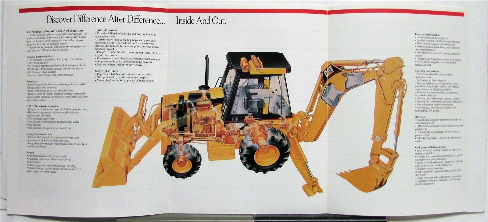 1994 Caterpillar 446B Backhoe Loader Construction Specs Sales Brochure