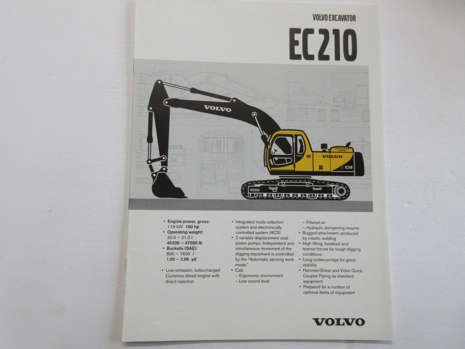 Volvo EC210 Excavator Brochure