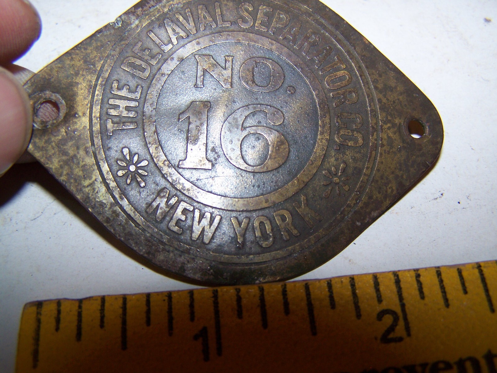 Vintage Dairy Farm Delaval Separator Co. No. 16 De Laval Cream Separator Plate