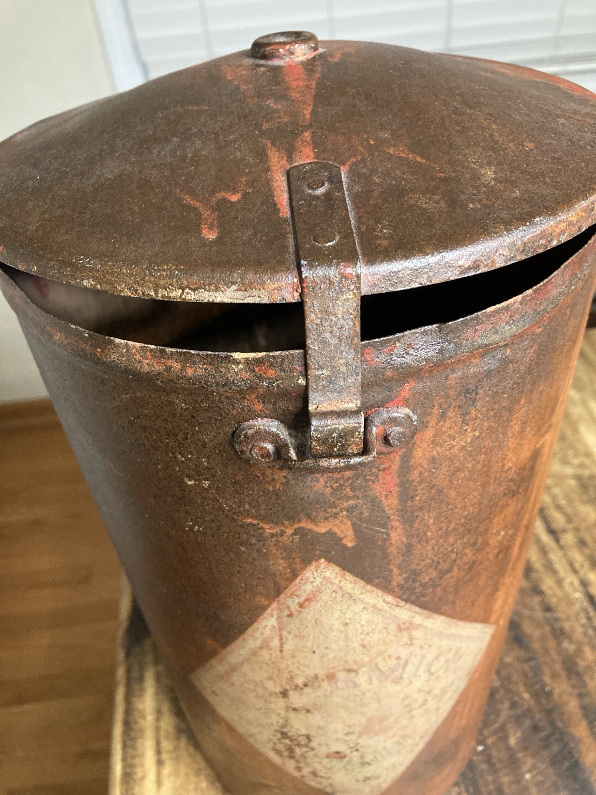 VERY RARE McCormick Twine Grain Binder Feeder Can 1800&rsquo;s Antique HARD TO FIND