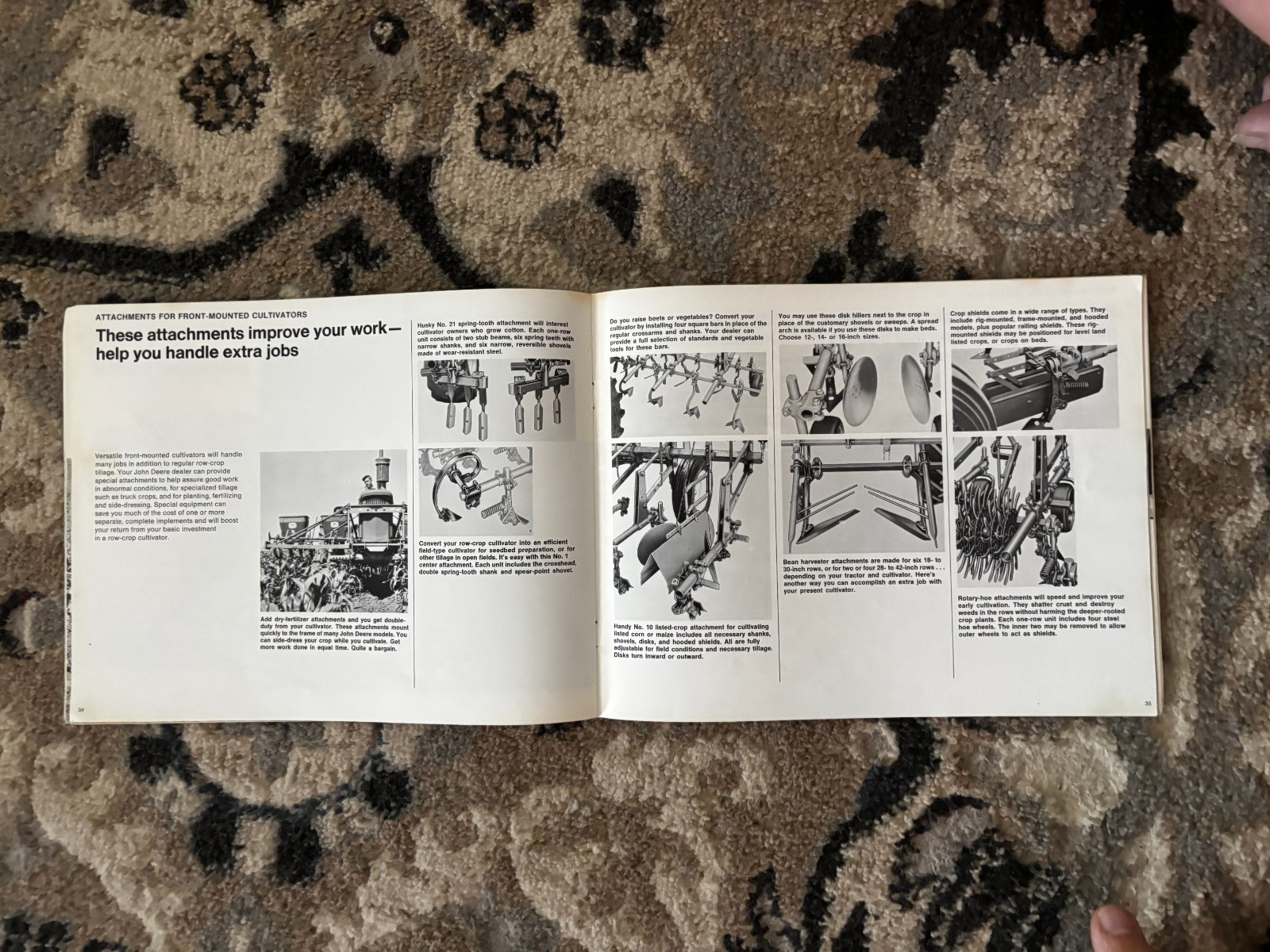 John Deere Row Crop Cultivating Equipment for 1971 Brochure DCPA26