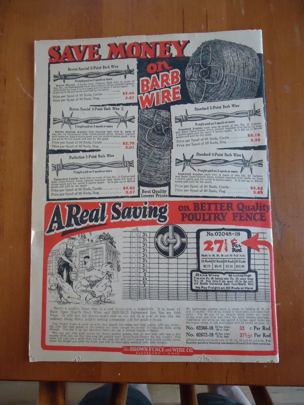 Antique catalog Jim Brown&rsquo;s farm Barbed Wire , Fences , Gates , Paints ,Barn