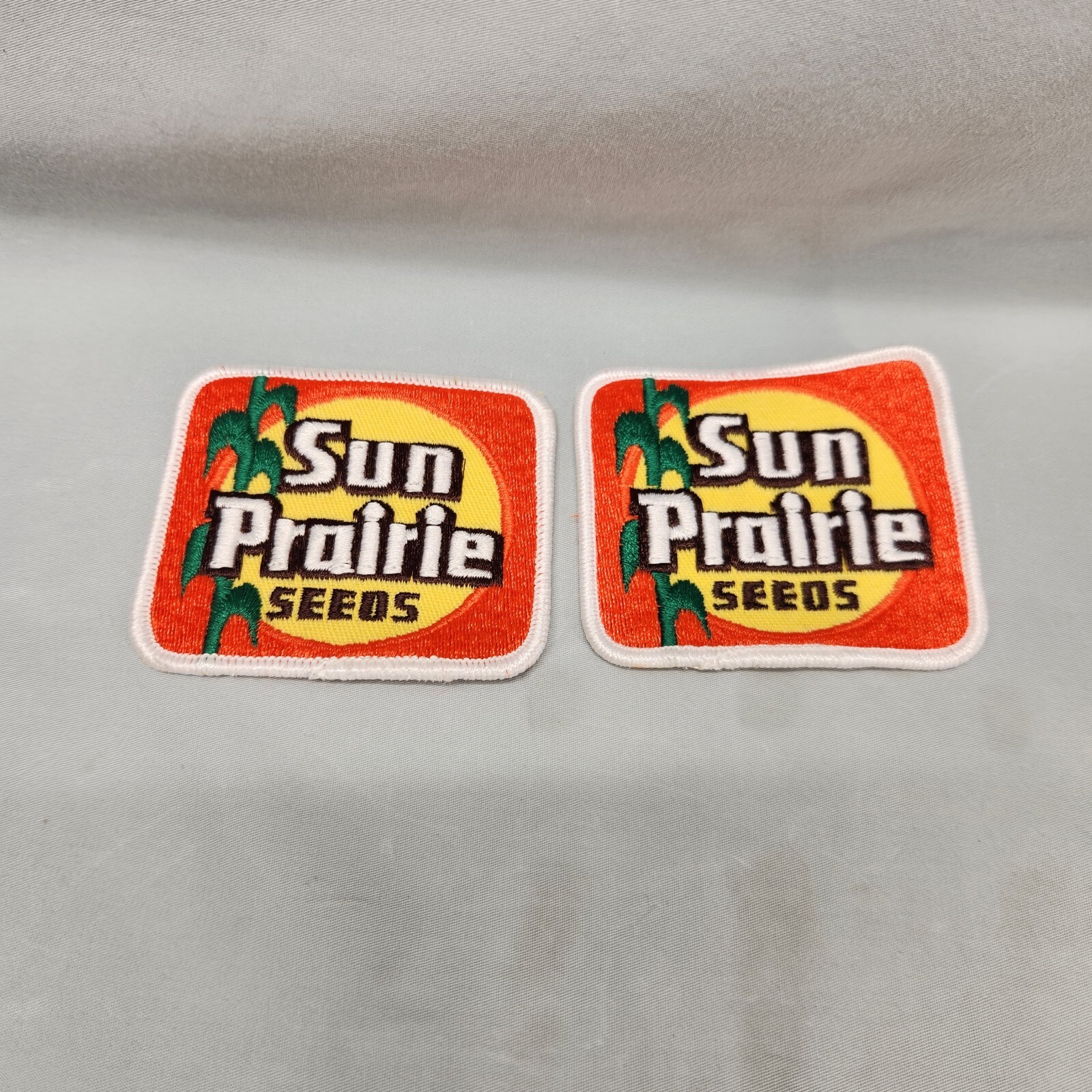 Sun Prairie Seeds Embroidered Patch – NOS – Vintage – Unused – 1970s Lot Of 2