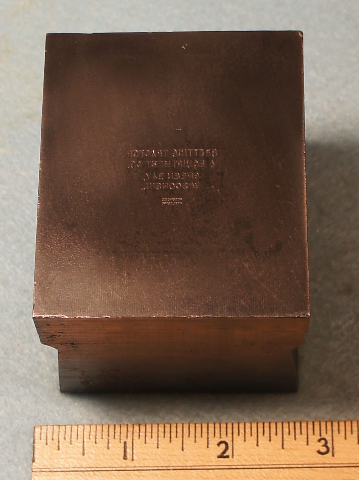 1930 GREEN BAY WI Bretting Tractor Fob Rev Text STEEL STAMPING DIE Robbins RY80