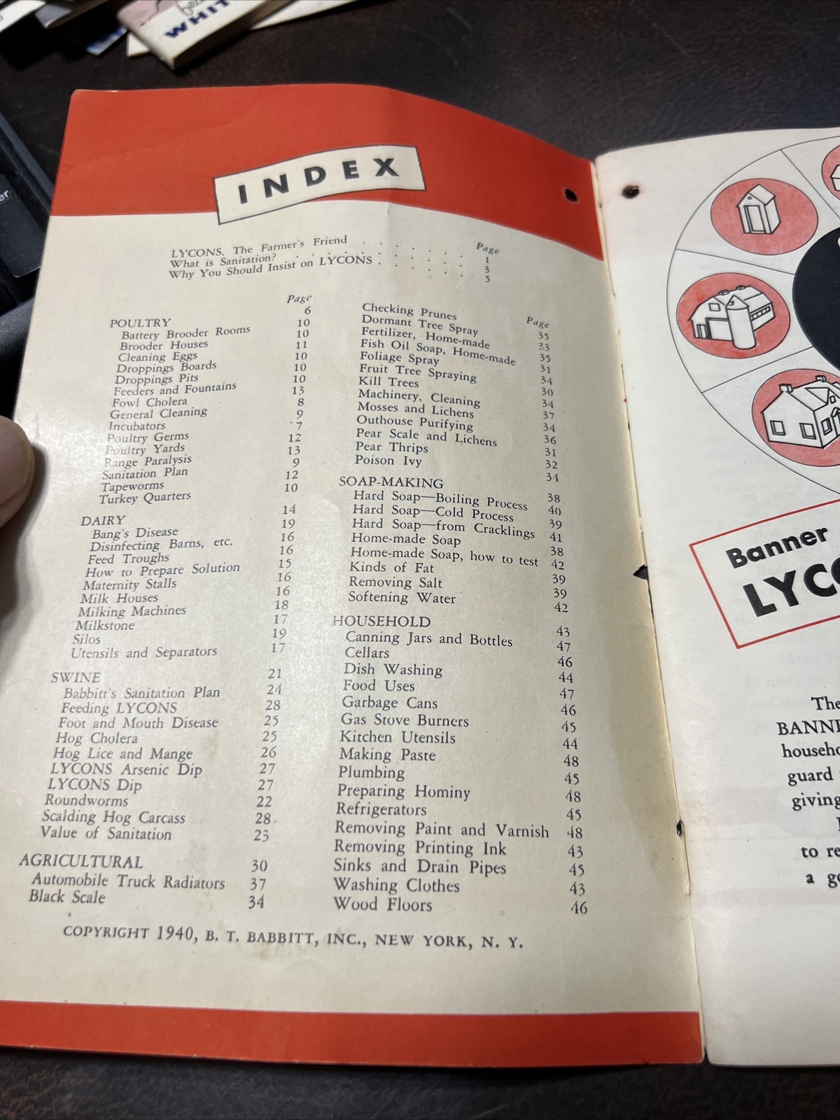 Vtg 1940 Lycons Lue Booklet “A farmers friend”