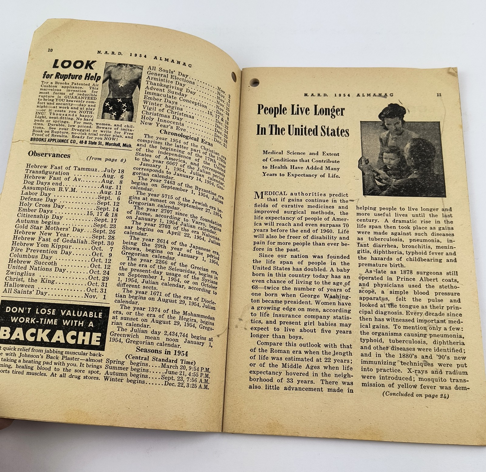 NARD Almanac Nat Druggist 1954 RX Southside Drug Store Huntington IN Indiana L2