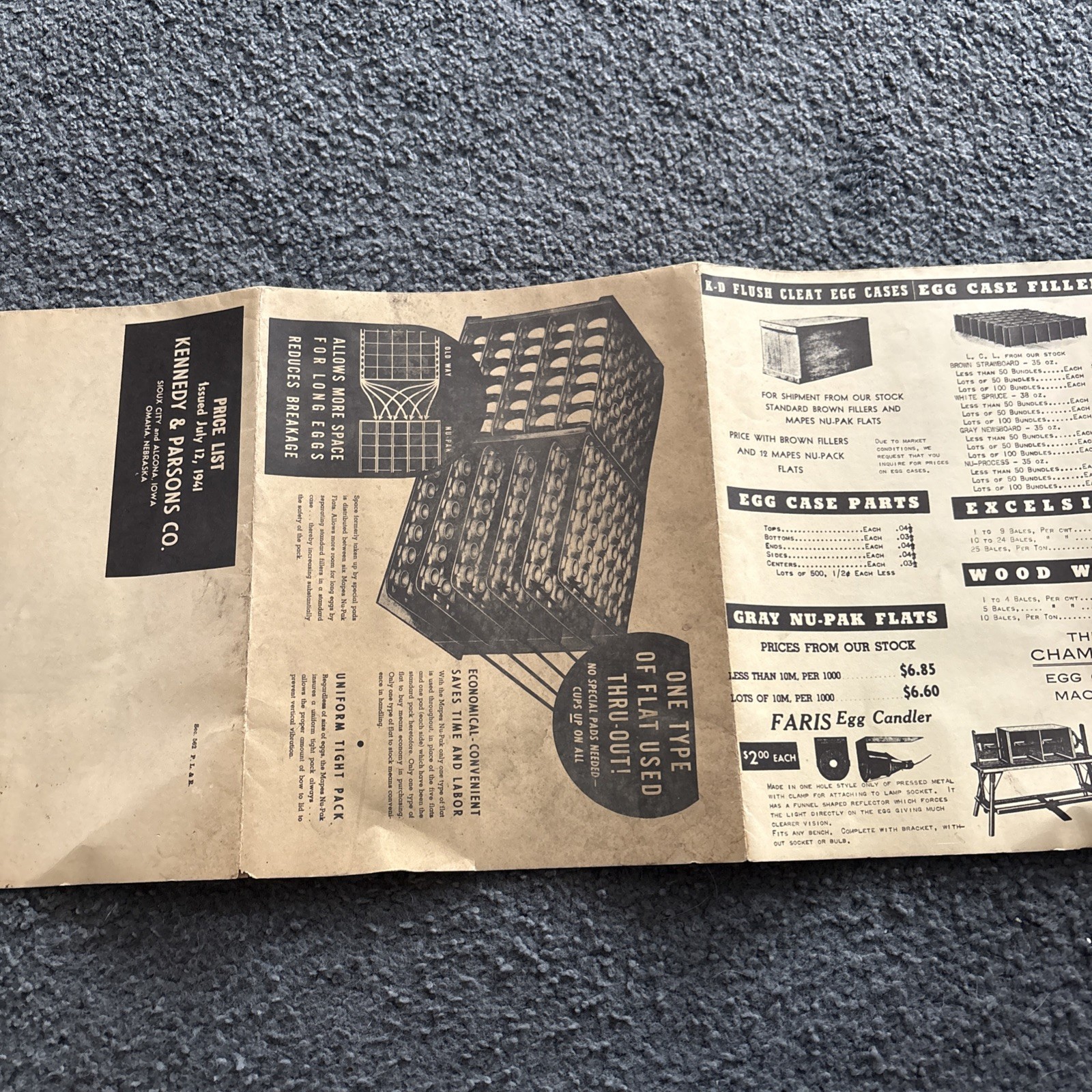 1941 Kennedy & Parsons Co. Price List Chicken Cattle Equipment Chicago IL